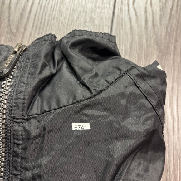 Vintage Adidas Windbreaker Jacket Mens Small Black White Stripe Full Zip Hooded - Picture 8 of 8